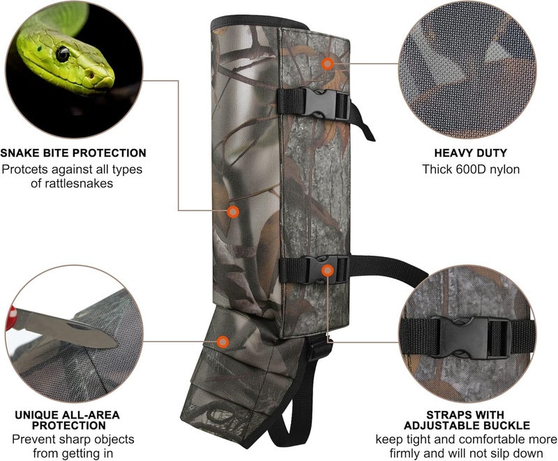 MDSTOP Snake Gaiters Leg Guards, Waterproof Snake Guards, Adjustable Snake Bite Protection for Lower Legs, Snake Chaps for Men&Women - Image 2
